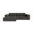 Chicago 3-Sitzer Ecksofa, Linke Seite, aus Chenille in Dunkelgrau (Eden 20 Graphite), 234x167 cm von Cosmopolitan Design – Bild 1