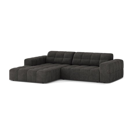 Chicago 3-Sitzer Ecksofa, Linke Seite, aus Chenille in Dunkelgrau (Eden 20 Graphite), 234x167 cm von Cosmopolitan Design – Bild 3