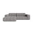 Chicago 3-Sitzer Ecksofa, Linke Seite, aus Chenille in Hellgrau (Eden 18 Grey), 234x167 cm von Cosmopolitan Design – Bild 1