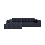 Chicago 3-Sitzer Ecksofa, Linke Seite, aus Chenille in Marineblau (Eden 16 Deep Blue), 234x167 cm von Cosmopolitan Design – Bild 1