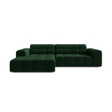 Chicago 3-Sitzer Ecksofa, Linke Seite, aus Samt in Flaschengrün (Bluvel 78), 234x167 cm von Cosmopolitan Design – Bild 1