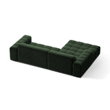 Chicago 3-Sitzer Ecksofa, Linke Seite, aus Samt in Flaschengrün (Venus 2940), 234x167 cm von Cosmopolitan Design – Bild 3