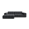 Chicago 3-Sitzer Ecksofa, Linke Seite, aus Samt in Grau (Bluvel 14), 234x167 cm von Cosmopolitan Design – Bild 1