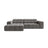 Chicago 3-Sitzer Ecksofa, Linke Seite, aus Samt in Hellgrau (Bluvel 13), 234x167 cm von Cosmopolitan Design – Bild 1