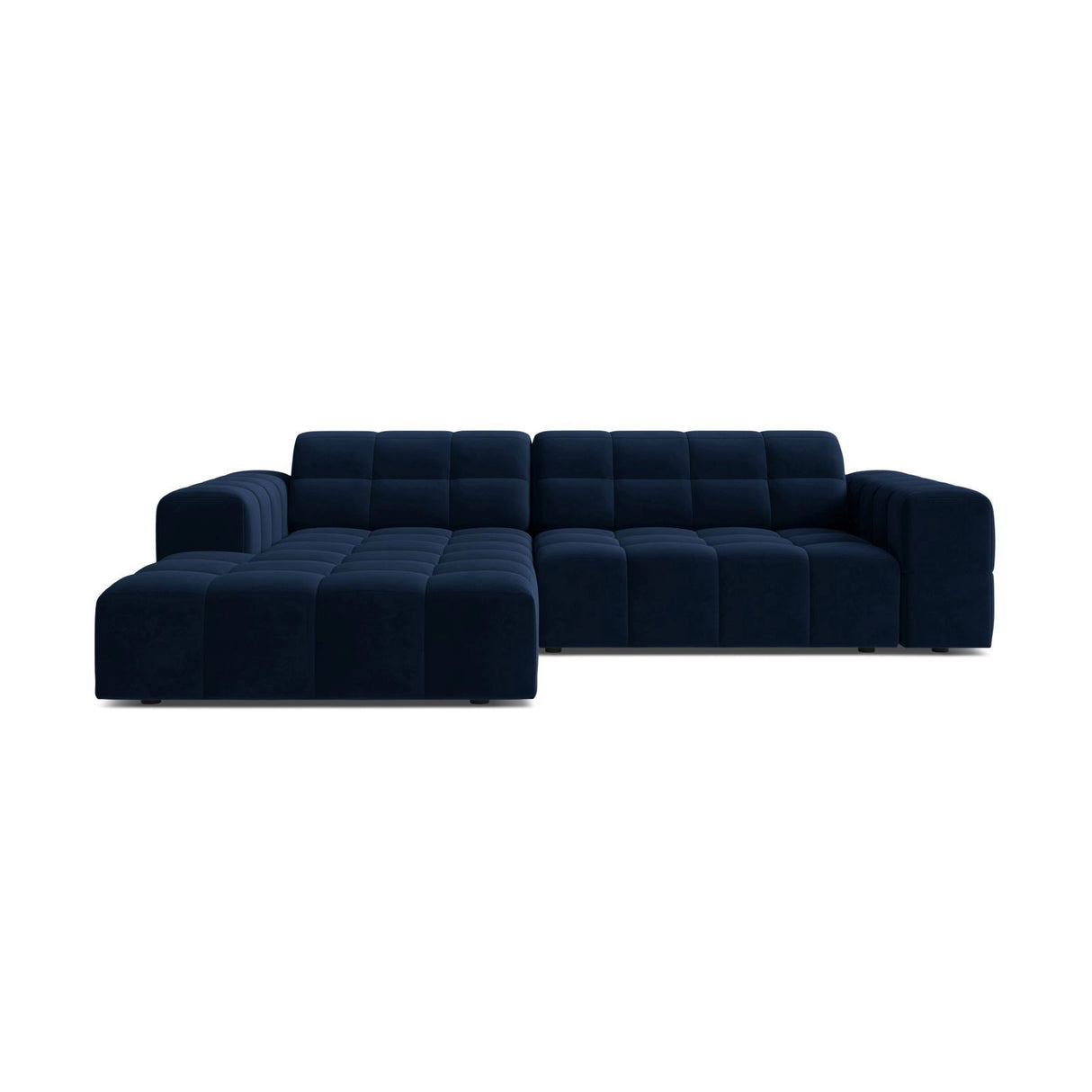 Chicago 3-Sitzer Ecksofa, Linke Seite, aus Samt in Königsblau (Bluvel 86), 234x167 cm von Cosmopolitan Design – Bild 1
