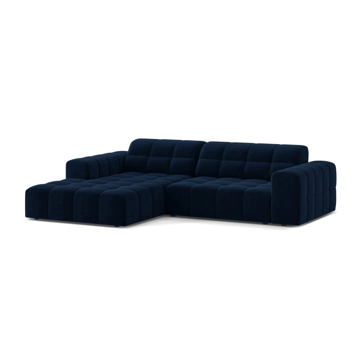 Chicago 3-Sitzer Ecksofa, Linke Seite, aus Samt in Königsblau (Bluvel 86), 234x167 cm von Cosmopolitan Design – Bild 3