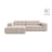 Chicago 3-Sitzer Ecksofa, Linke Seite, aus Samt in Leichtes Beige (Venus 2927), 234x167 cm von Cosmopolitan Design – Bild 1