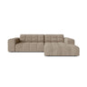 Chicago 3-Sitzer Ecksofa, Rechte Seite, aus Chenille in Dunkelbeige (Eden 4 Beige), 234x167 cm von Cosmopolitan Design – Bild 1