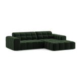 Chicago 3-Sitzer Ecksofa, Rechte Seite, aus Samt in Flaschengrün (Venus 2940), 234x167 cm von Cosmopolitan Design – Bild 2