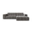 Chicago 3-Sitzer Ecksofa, Rechte Seite, aus Samt in Hellgrau (Bluvel 13), 234x167 cm von Cosmopolitan Design – Bild 1