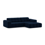Chicago 3-Sitzer Ecksofa, Rechte Seite, aus Samt in Königsblau (Bluvel 86), 234x167 cm von Cosmopolitan Design – Bild 3