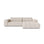 Chicago 3-Sitzer Ecksofa, Rechte Seite, aus Samt oder Chenille, 234x167 cm von Cosmopolitan Design – Bild 1