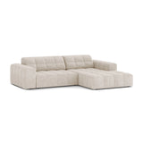 Chicago 3-Sitzer Ecksofa, Rechte Seite, aus Samt oder Chenille, 234x167 cm von Cosmopolitan Design – Bild 3