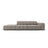 Chicago 3-Sitzer Sofa, Linksseitig, aus Chenille in Grau (Haga 16), Beine aus Schwarzes Plastik, 262x102x70 cm von Cosmopolitan Design – Bild 1