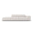 Chicago 3-Sitzer Sofa, Linksseitig, aus Chenille in Hellgrau (Haga 06), Beine aus Schwarzes Plastik, 262x102x70 cm von Cosmopolitan Design – Bild 1