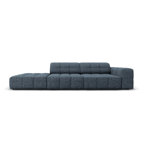 Chicago 3-Sitzer Sofa, Linksseitig, aus Chenille in Königsblau (Haga 86), Beine aus Schwarzes Plastik, 262x102x70 cm von Cosmopolitan Design – Bild 1