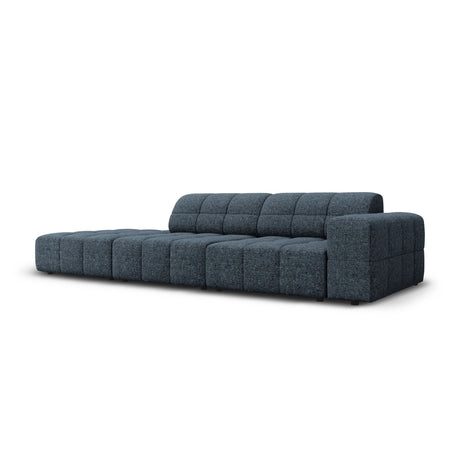 Chicago 3-Sitzer Sofa, Linksseitig, aus Chenille in Königsblau (Haga 86), Beine aus Schwarzes Plastik, 262x102x70 cm von Cosmopolitan Design – Bild 3