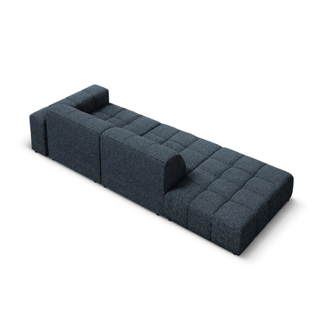 Chicago 3-Sitzer Sofa, Linksseitig, aus Chenille in Königsblau (Haga 86), Beine aus Schwarzes Plastik, 262x102x70 cm von Cosmopolitan Design – Bild 5