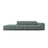 Chicago 3-Sitzer Sofa, Linksseitig, aus Chenille in Petrol (Haga 78), Beine aus Schwarzes Plastik, 262x102x70 cm von Cosmopolitan Design – Bild 1
