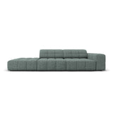 Chicago 3-Sitzer Sofa, Linksseitig, aus Chenille in Petrol (Haga 78), Beine aus Schwarzes Plastik, 262x102x70 cm von Cosmopolitan Design – Bild 1