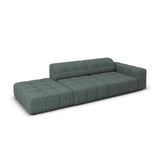 Chicago 3-Sitzer Sofa, Linksseitig, aus Chenille in Petrol (Haga 78), Beine aus Schwarzes Plastik, 262x102x70 cm von Cosmopolitan Design – Bild 4