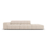 Chicago 3-Sitzer Sofa, Rechtsseitig, aus Chenille in Beige (Haga 30), Beine aus Schwarzes Plastik, 262x102x70 cm von Cosmopolitan Design – Bild 1