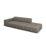 Chicago 3-Sitzer Sofa, Rechtsseitig, aus Chenille in Grau (Haga 16), Beine aus Schwarzes Plastik, 262x102x70 cm von Cosmopolitan Design – Bild 4