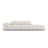 Chicago 3-Sitzer Sofa, Rechtsseitig, aus Chenille in Hellgrau (Haga 06), Beine aus Schwarzes Plastik, 262x102x70 cm von Cosmopolitan Design – Bild 1