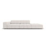 Chicago 3-Sitzer Sofa, Rechtsseitig, aus Chenille in Hellgrau (Haga 06), Beine aus Schwarzes Plastik, 262x102x70 cm von Cosmopolitan Design – Bild 1