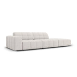 Chicago 3-Sitzer Sofa, Rechtsseitig, aus Chenille in Hellgrau (Haga 06), Beine aus Schwarzes Plastik, 262x102x70 cm von Cosmopolitan Design – Bild 3