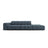 Chicago 3-Sitzer Sofa, Rechtsseitig, aus Chenille in Königsblau (Haga 86), Beine aus Schwarzes Plastik, 262x102x70 cm von Cosmopolitan Design – Bild 1