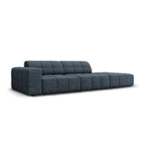 Chicago 3-Sitzer Sofa, Rechtsseitig, aus Chenille in Königsblau (Haga 86), Beine aus Schwarzes Plastik, 262x102x70 cm von Cosmopolitan Design – Bild 3