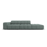 Chicago 3-Sitzer Sofa, Rechtsseitig, aus Chenille in Petrol (Haga 78), Beine aus Schwarzes Plastik, 262x102x70 cm von Cosmopolitan Design – Bild 1