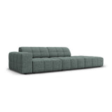 Chicago 3-Sitzer Sofa, Rechtsseitig, aus Chenille in Petrol (Haga 78), Beine aus Schwarzes Plastik, 262x102x70 cm von Cosmopolitan Design – Bild 3