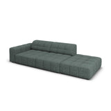 Chicago 3-Sitzer Sofa, Rechtsseitig, aus Chenille in Petrol (Haga 78), Beine aus Schwarzes Plastik, 262x102x70 cm von Cosmopolitan Design – Bild 4