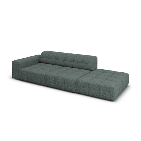 Chicago 3-Sitzer Sofa, Rechtsseitig, aus Chenille in Petrol (Haga 78), Beine aus Schwarzes Plastik, 262x102x70 cm von Cosmopolitan Design – Bild 4