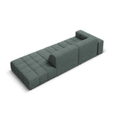 Chicago 3-Sitzer Sofa, Rechtsseitig, aus Chenille in Petrol (Haga 78), Beine aus Schwarzes Plastik, 262x102x70 cm von Cosmopolitan Design – Bild 5
