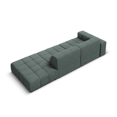 Chicago 3-Sitzer Sofa, Rechtsseitig, aus Chenille in Petrol (Haga 78), Beine aus Schwarzes Plastik, 262x102x70 cm von Cosmopolitan Design – Bild 5