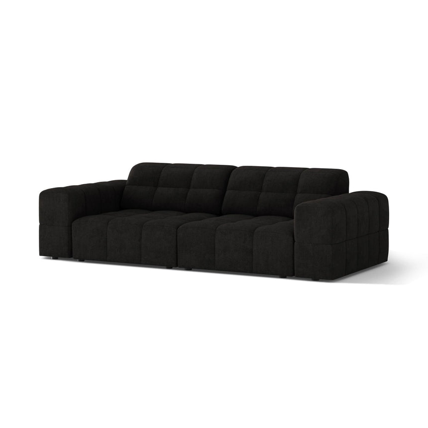 Chicago 3-Sitzer Sofa aus Chenille in Anthrazit (Eden 21 Black), 212x102 cm von Cosmopolitan Design – Bild 3
