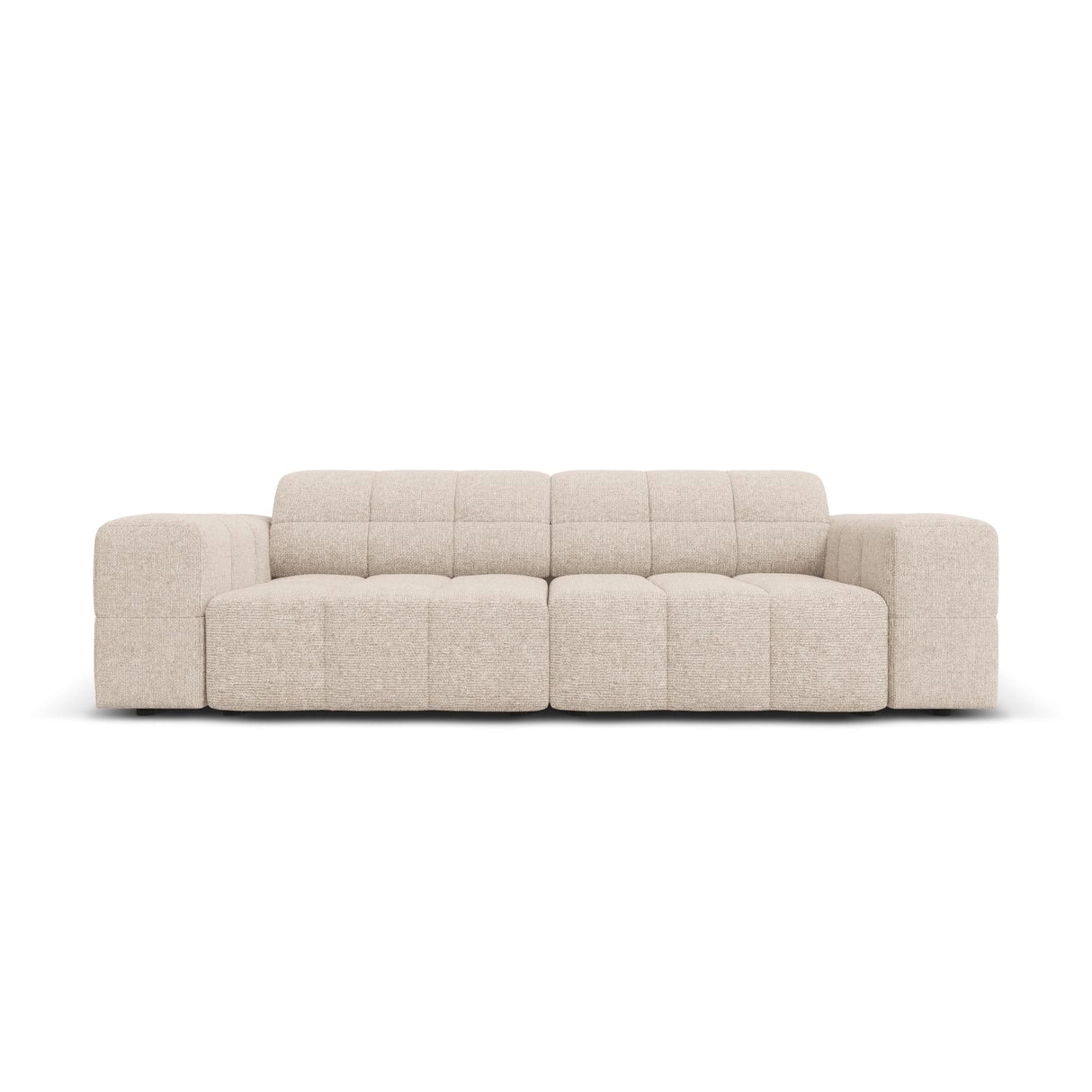 Chicago 3-Sitzer Sofa aus Chenille in Beige (Haga 30), 204x102x70 cm von Cosmopolitan Design – Bild 1