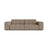 Chicago 3-Sitzer Sofa aus Chenille in Dunkelbeige (Eden 4 Beige), 212x102 cm von Cosmopolitan Design – Bild 1