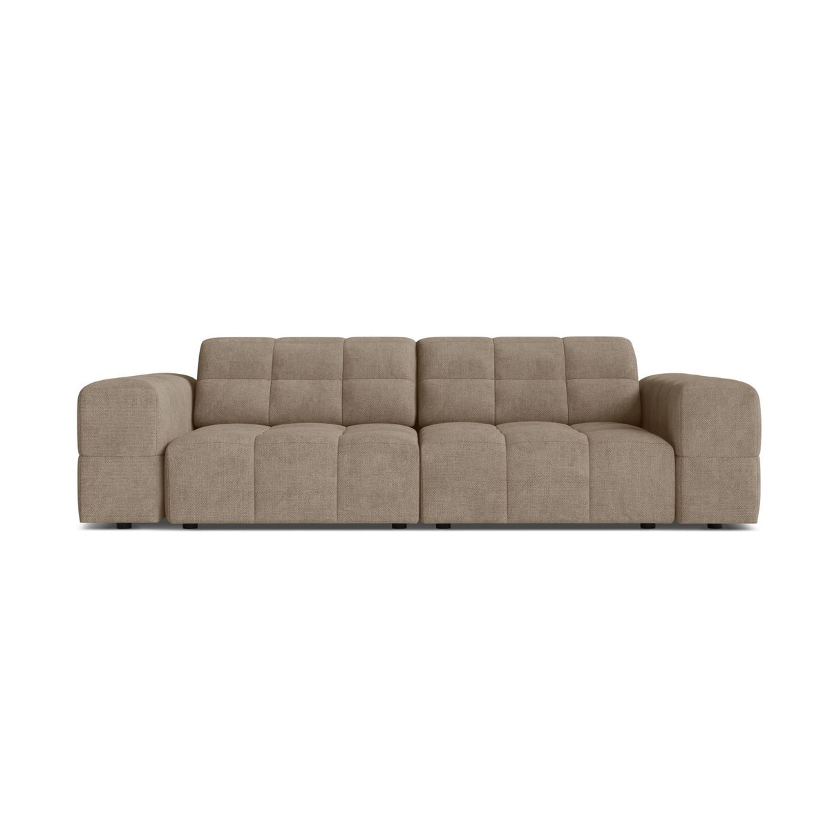 Chicago 3-Sitzer Sofa aus Chenille in Dunkelbeige (Eden 4 Beige), 212x102 cm von Cosmopolitan Design – Bild 1