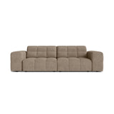 Chicago 3-Sitzer Sofa aus Chenille in Dunkelbeige (Eden 4 Beige), 212x102 cm von Cosmopolitan Design – Bild 1