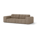 Chicago 3-Sitzer Sofa aus Chenille in Dunkelbeige (Eden 4 Beige), 212x102 cm von Cosmopolitan Design – Bild 3