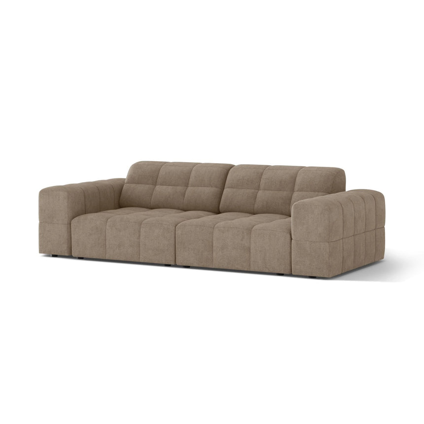 Chicago 3-Sitzer Sofa aus Chenille in Dunkelbeige (Eden 4 Beige), 212x102 cm von Cosmopolitan Design – Bild 3