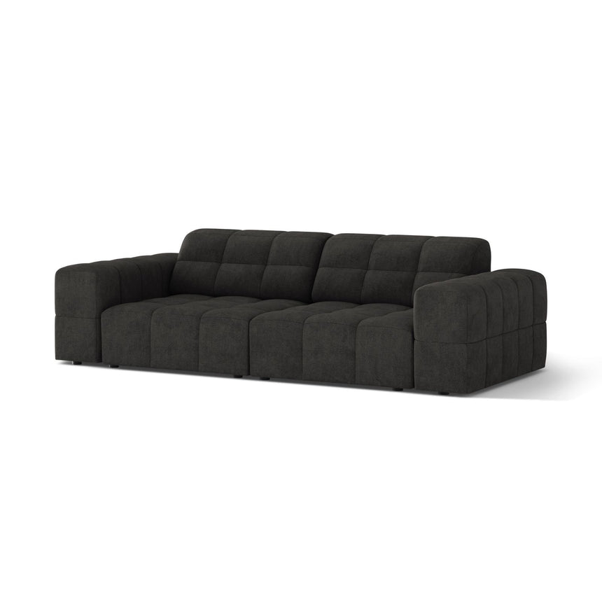 Chicago 3-Sitzer Sofa aus Chenille in Dunkelgrau (Eden 20 Graphite), 212x102 cm von Cosmopolitan Design – Bild 3