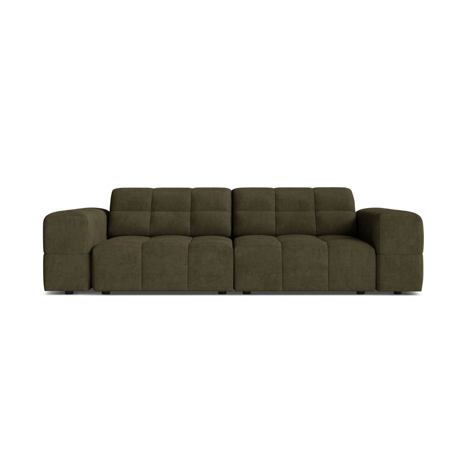Chicago 3-Sitzer Sofa aus Chenille in Grün (Eden 12 Olive), 212x102 cm von Cosmopolitan Design – Bild 1