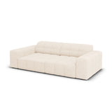 Chicago 3-Sitzer Sofa aus Chenille in Hellbeige (Haga 23), 204x102x70 cm von Cosmopolitan Design – Bild 4