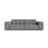 Chicago 3-Sitzer Sofa aus Chenille in Hellgrau (Eden 18 Grey), 212x102 cm von Cosmopolitan Design – Bild 1