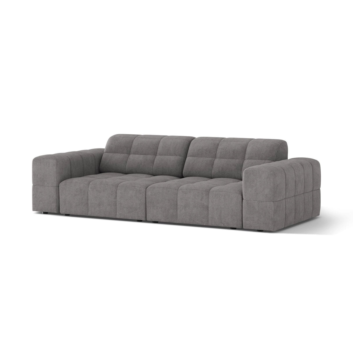 Chicago 3-Sitzer Sofa aus Chenille in Hellgrau (Eden 18 Grey), 212x102 cm von Cosmopolitan Design – Bild 3